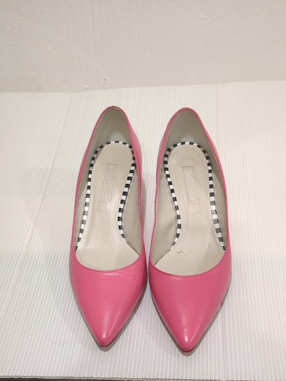 Pink Leather Pumps & Heart Shaped Heels